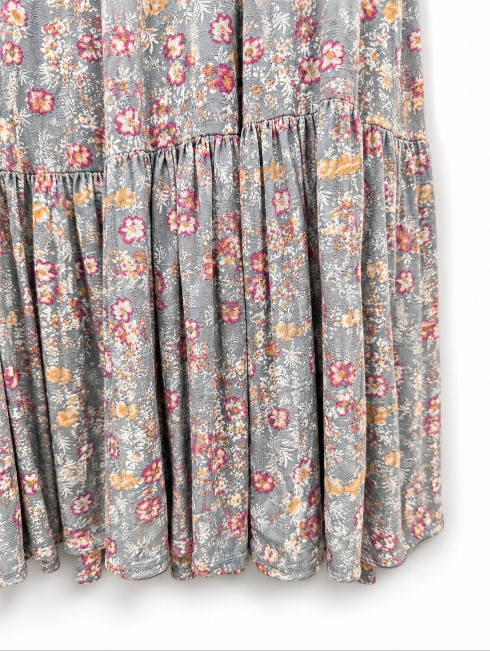 🔥Floral Babydoll Tiered Ruffle Sleeveless Mini Summer Dress Fall Layering Small - Picture 7 of 9